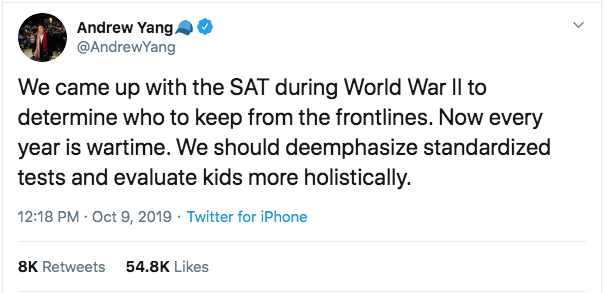 a screenshot of andrew yang's tweet that was quoted earlier in the text