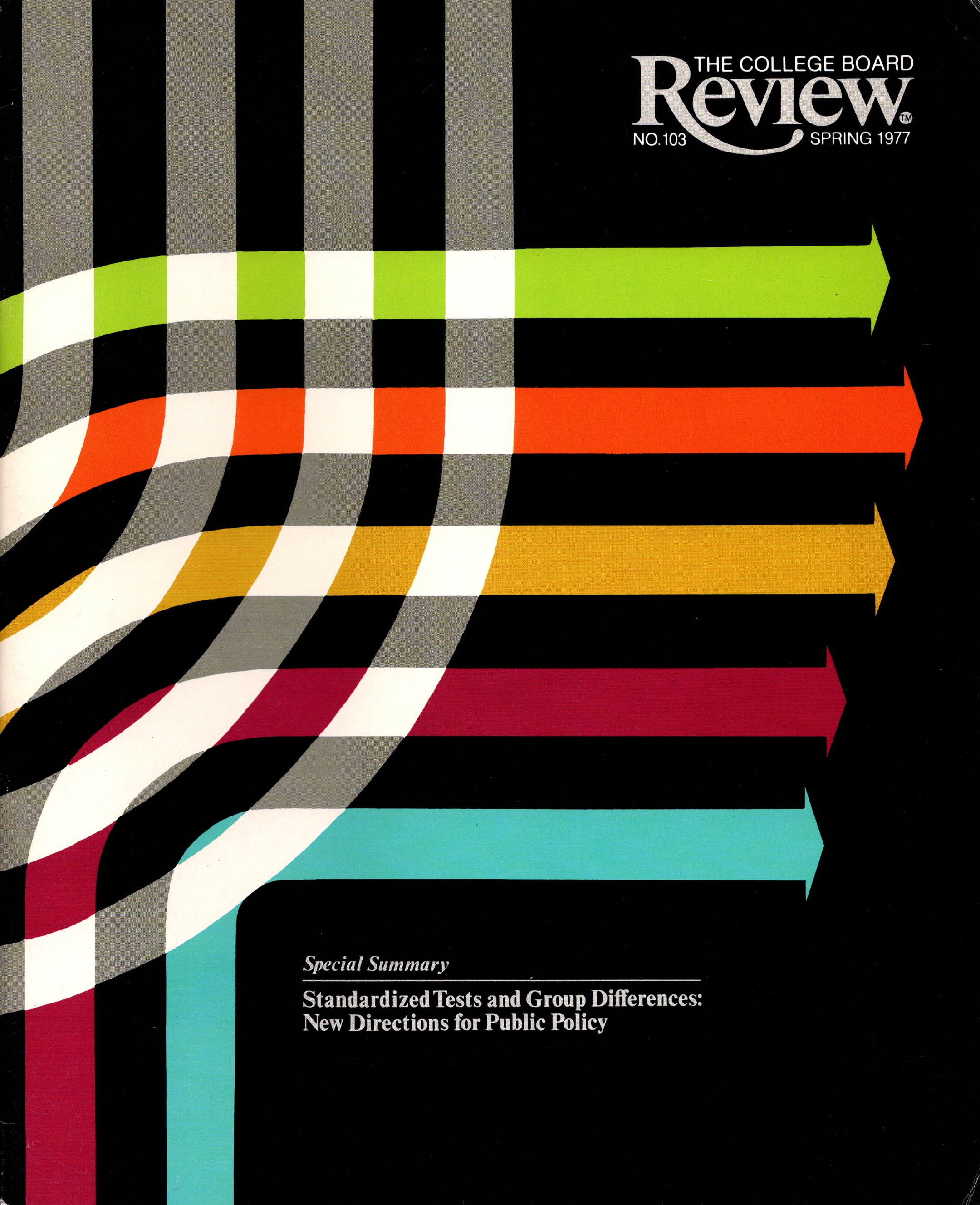 the spring 1977 cover of the college board review magazine