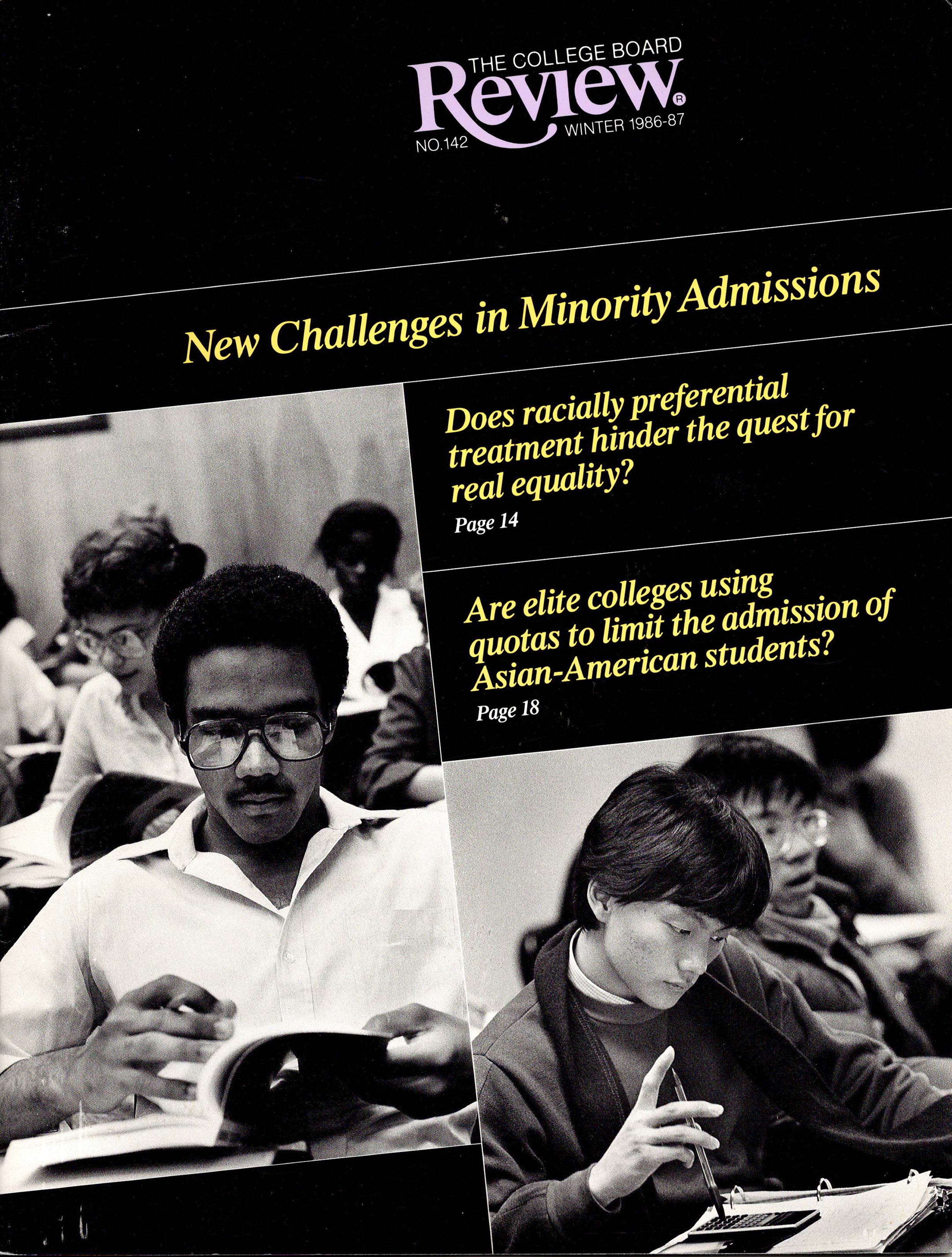 cover of the winter 1986-87 issue of the college board review