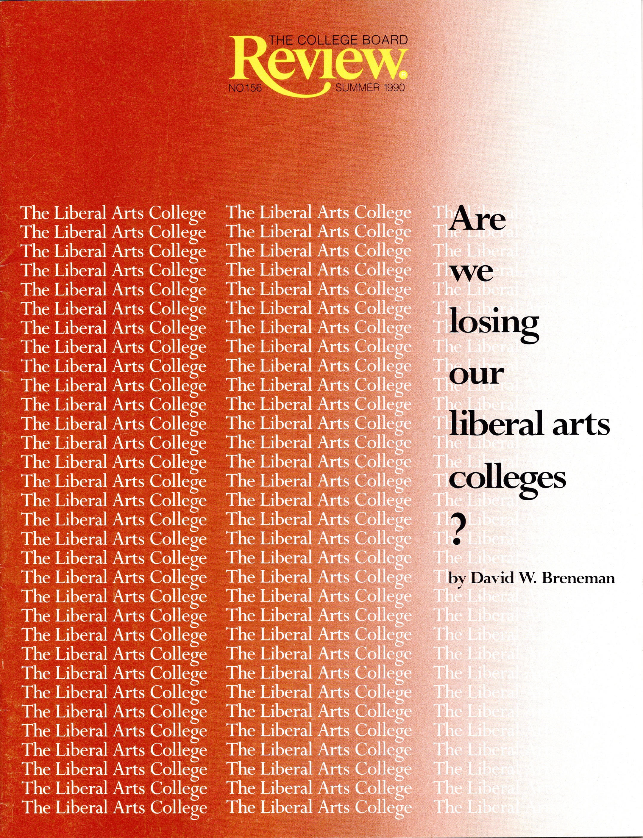Cover of the summer 1990 issue of the college board review magazine