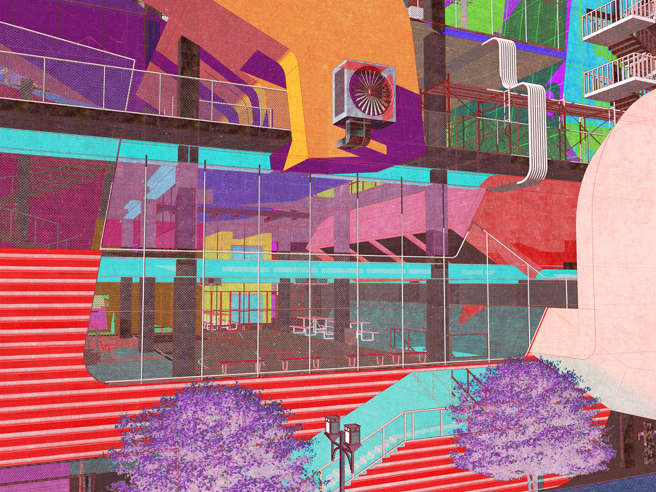 Color illustration of an architectural project