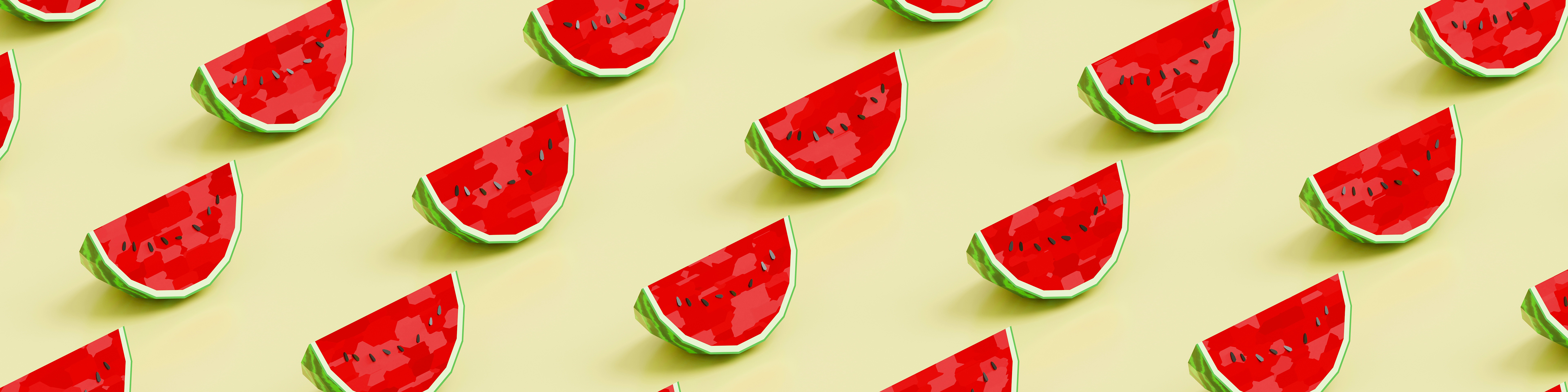 Seamless pattern of slices of watermelon filling the frame