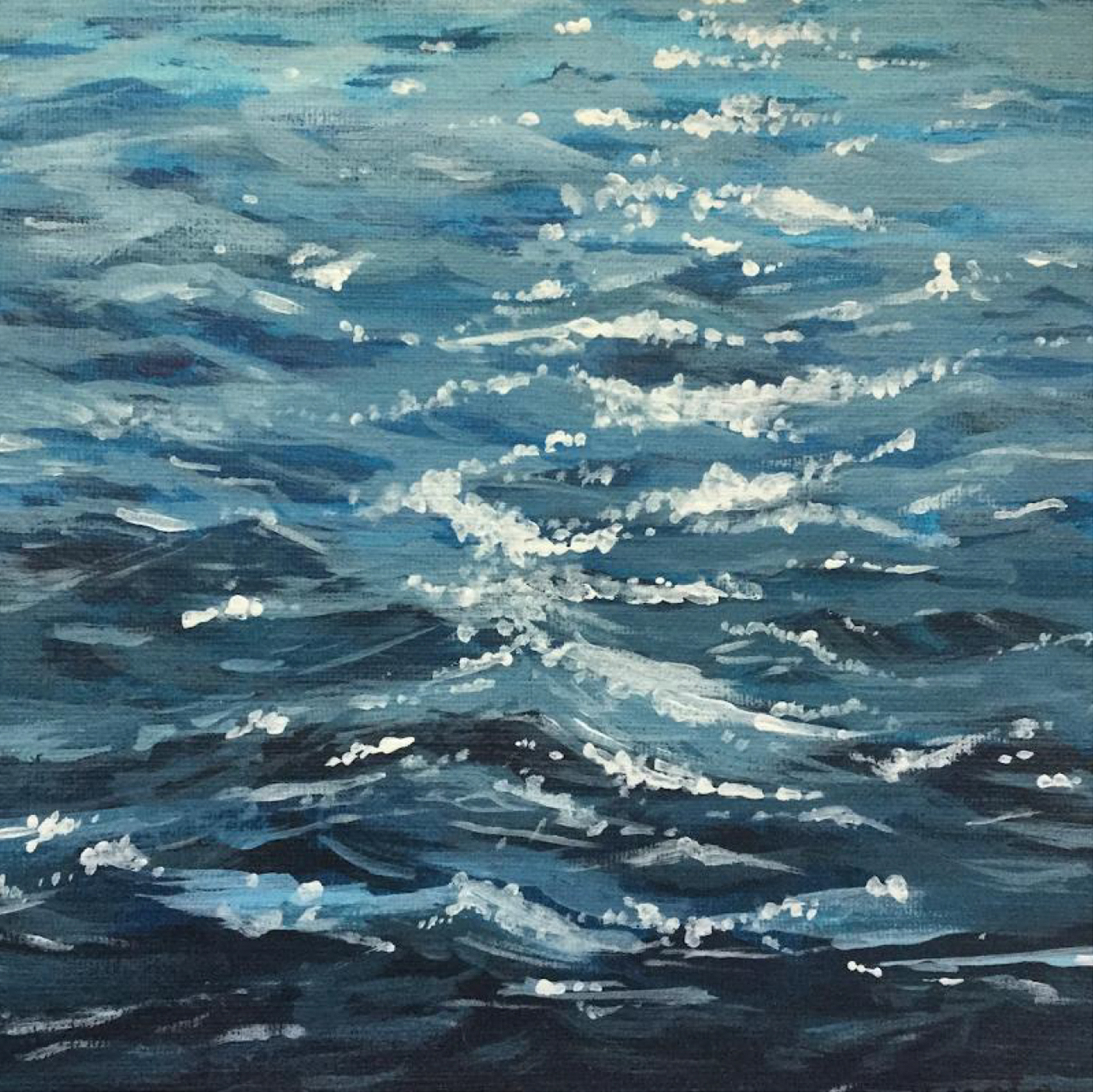 Painting of ripples on an ocean
