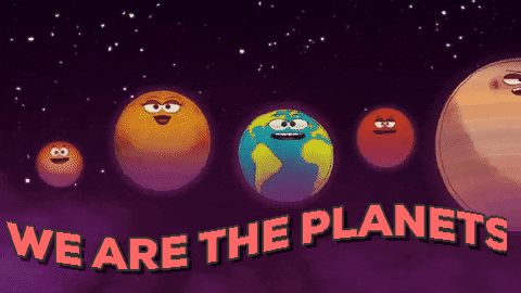 Animated gif of the planets in the solar system
