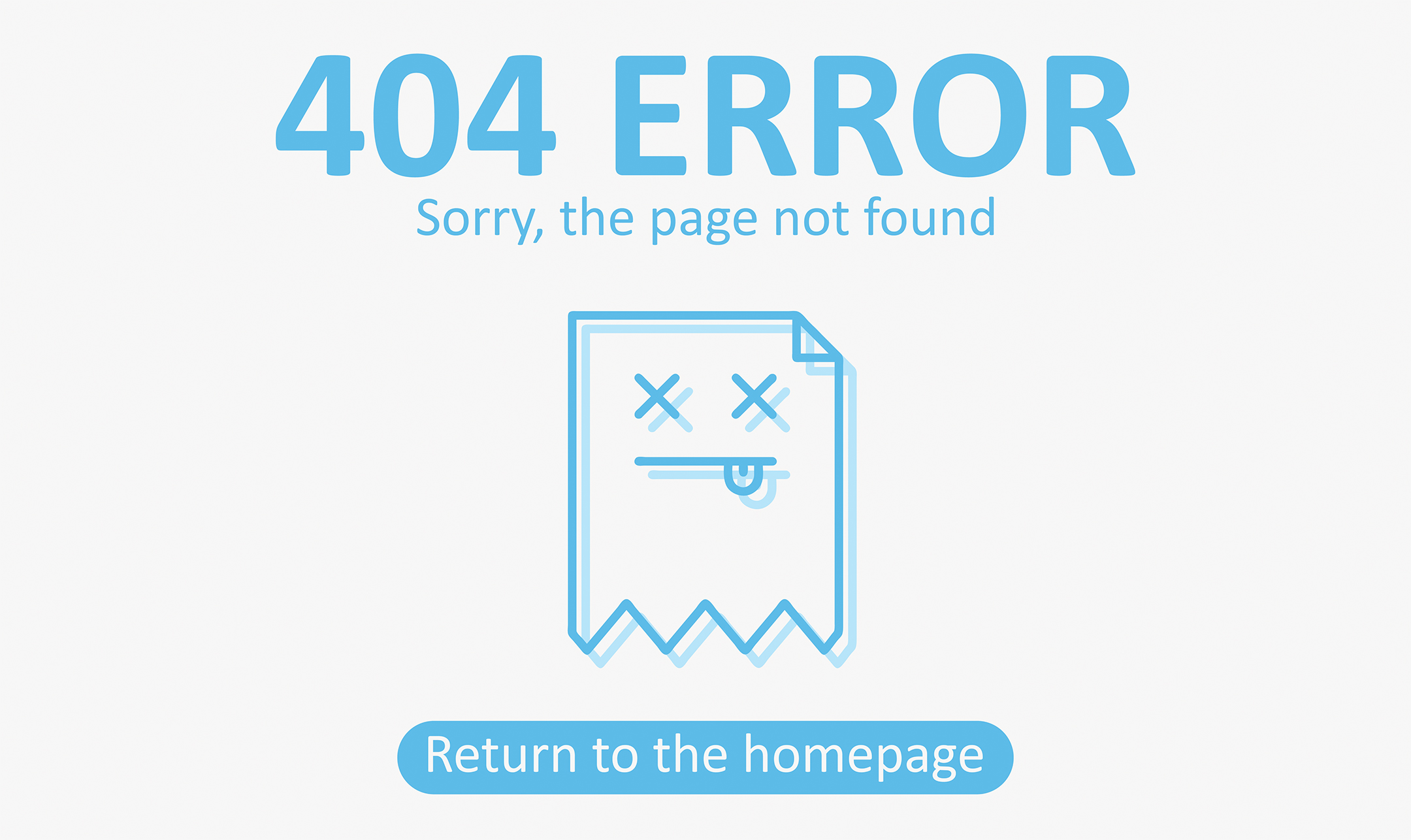 Graphic rendering of a 404 Page Not Found error screen