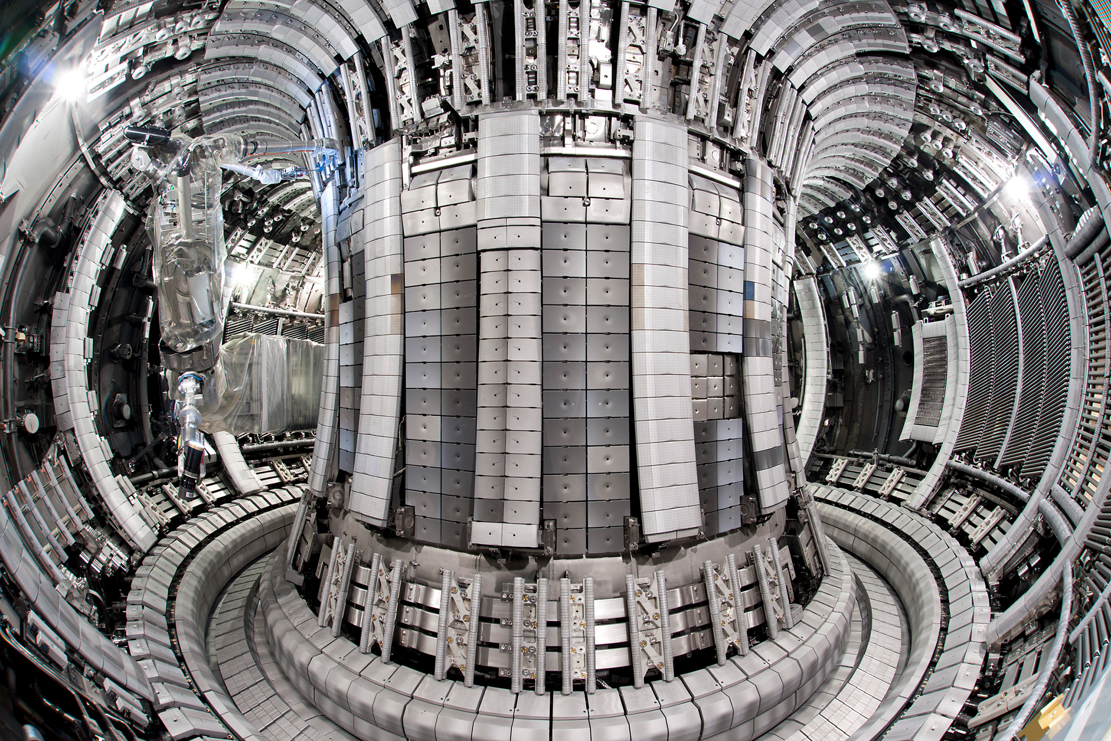 Internal view of JET Fusion reactor