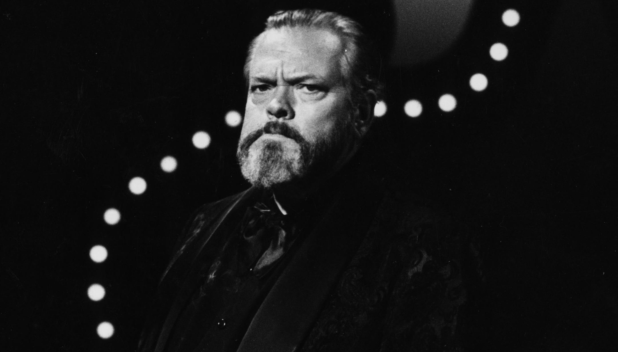 black and white photo of orson welles