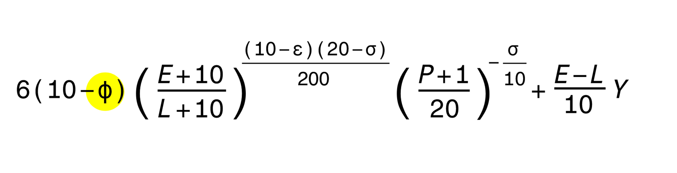 Screenshot of a Math equation