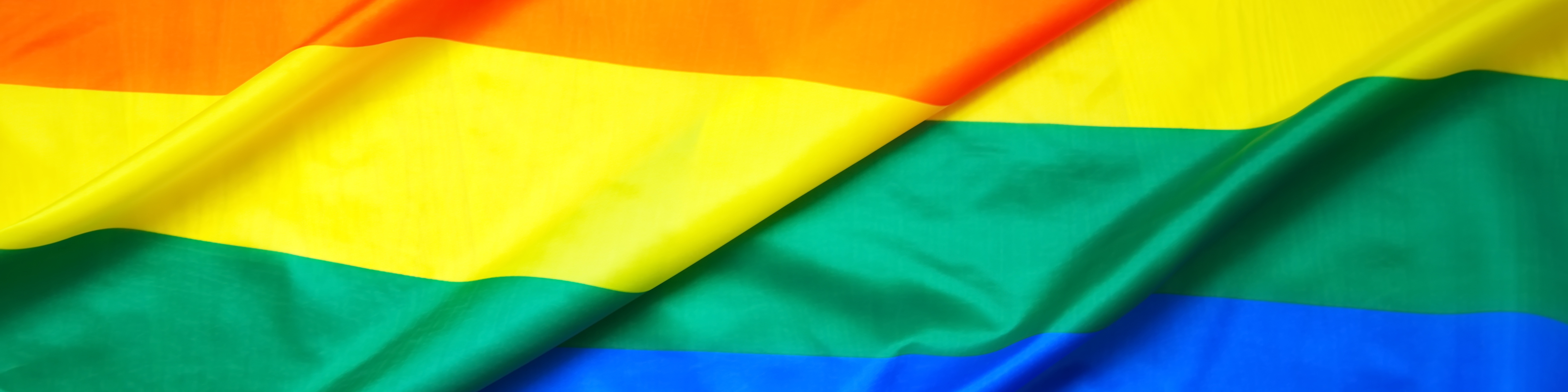 Close up of rainbow pride flag