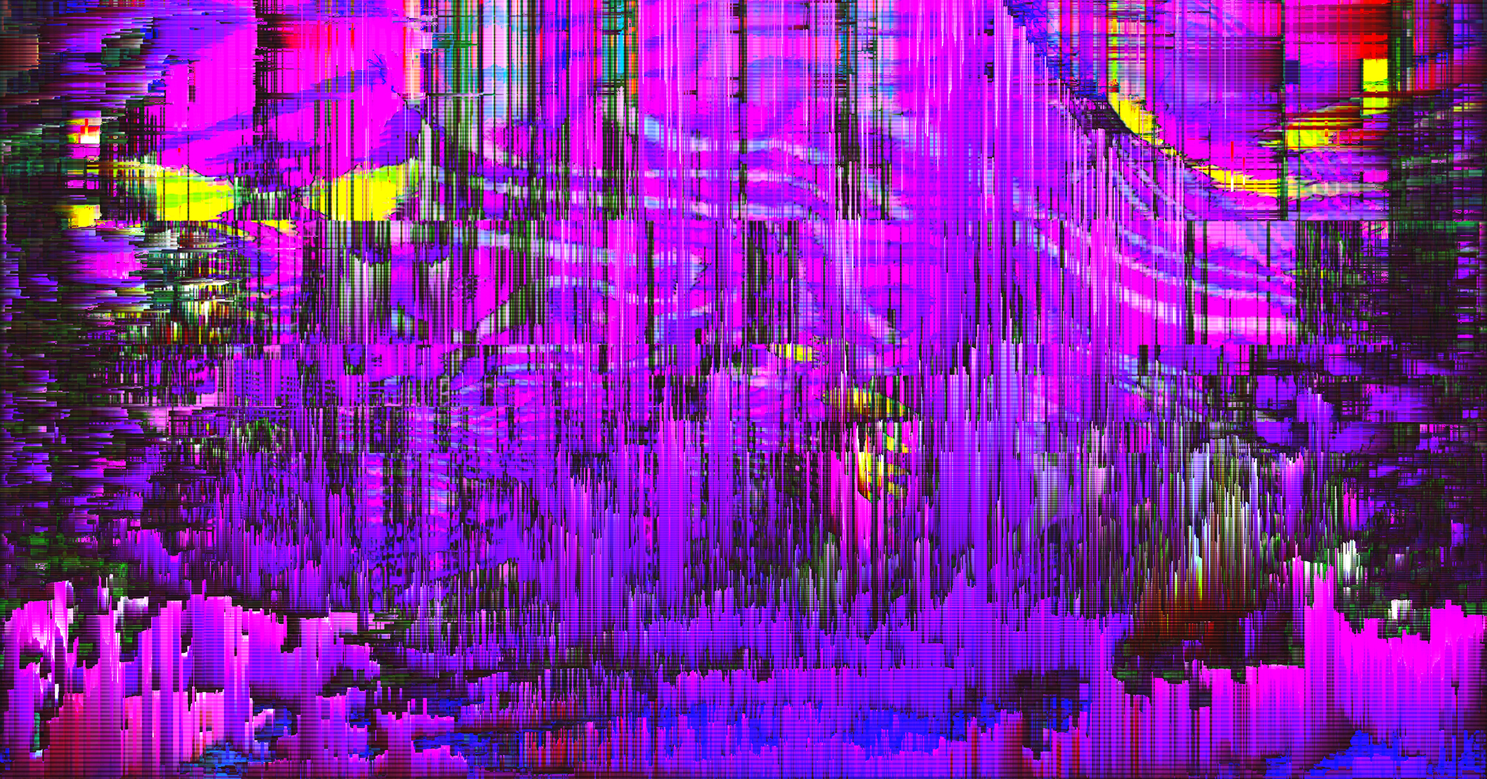 Abstract motion glitch multicolored pink purple neon distorted textured psychedelic zebra background