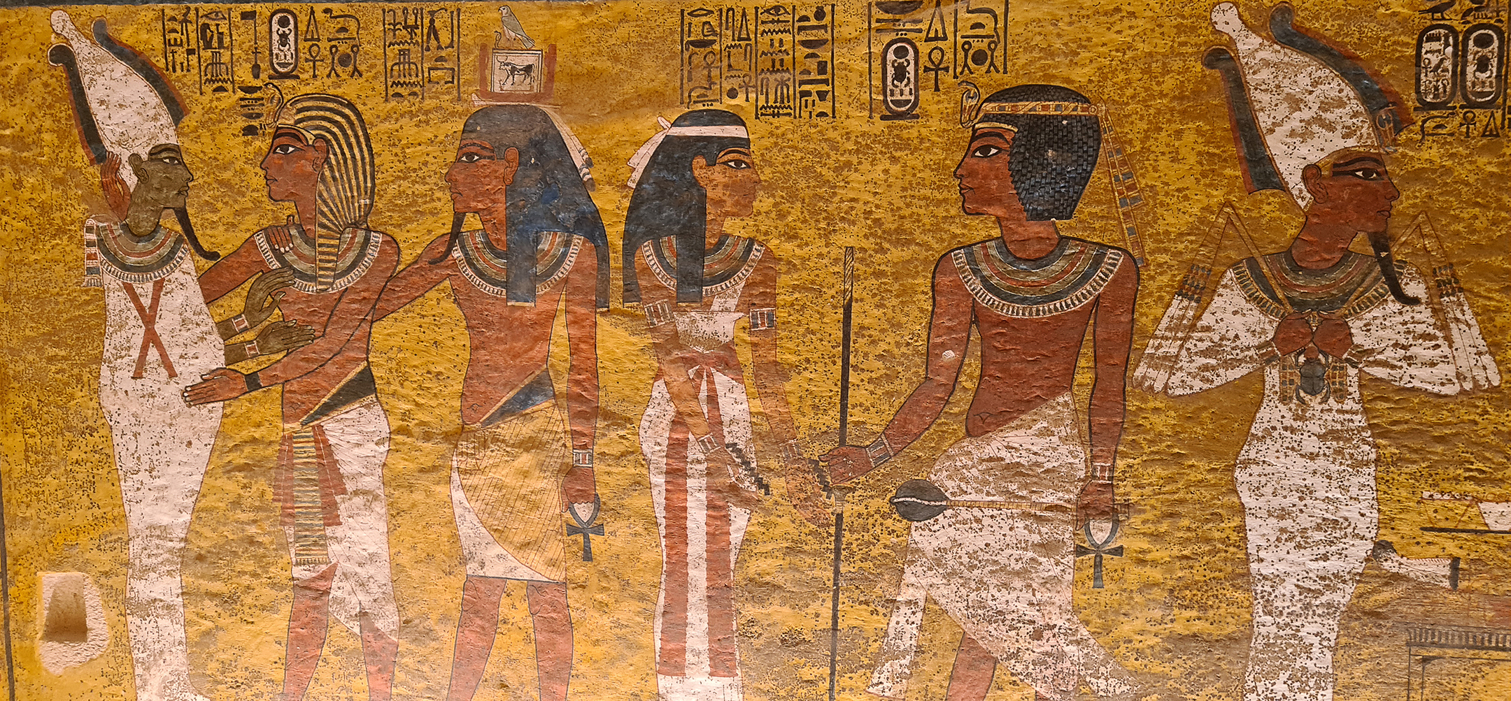 Picture of Interior of King Tutankhamun's Tomb and Wall Paintings in Tomb of Tutankhamun